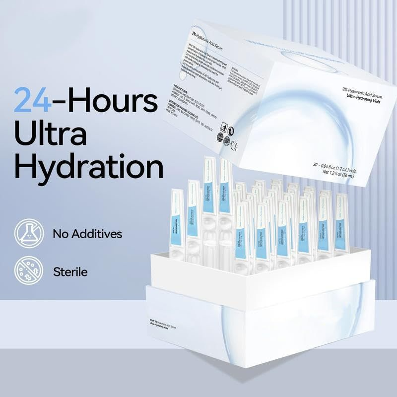 Aqua Boost Hyaluronic Vials – Deep Hydration & Plumping Glow