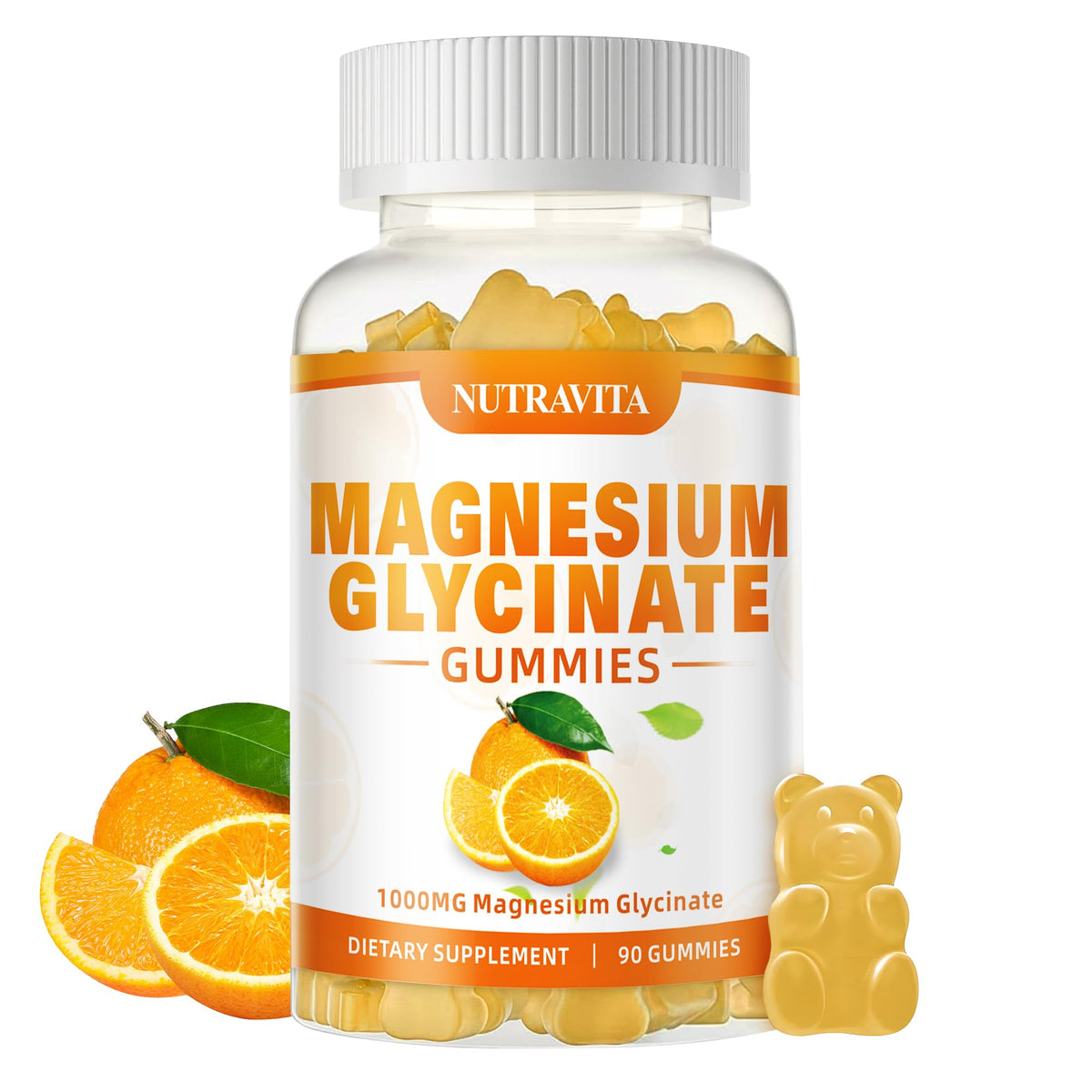 Magnesium Glycinate Gummies 1000mg – Calm, Mood & Muscle Support
