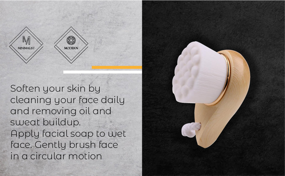 Bamboo Facial Cleansing Brush – Gentle Exfoliation