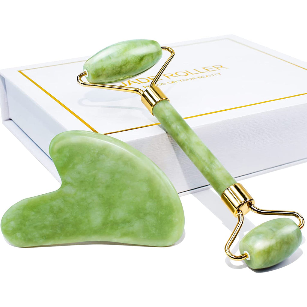 Jade Roller & Gua Sha Gift Box – Facial Sculpting Set