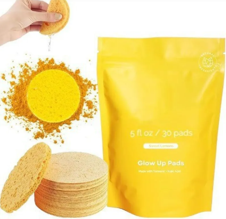 Turmeric Kojic Cleansing Pads – Brightening & Tone-Evening Exfoliation